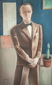 Man in Suit with Cactus by Gyorgy Rauscher
